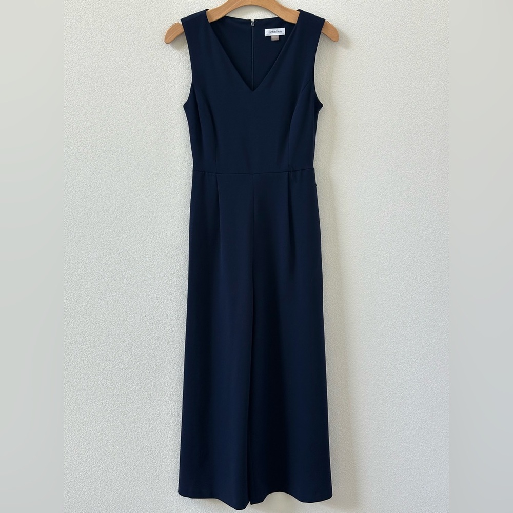 Calvin Klein Deep Blue V-Neck Romper